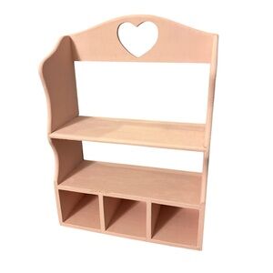 Vintage Heart Design Pink Wall Trinket Shelf